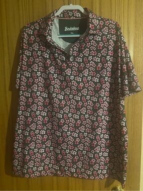 BirdieBoss Floral Golf Polo Shirt